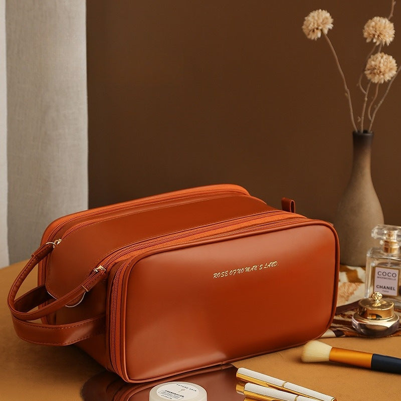 Three-Layer U-Shaped Cosmetic Bag