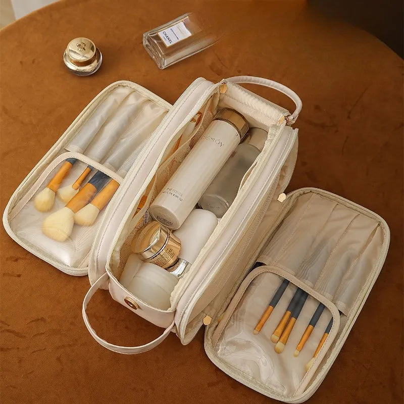 Three-Layer U-Shaped Cosmetic Bag